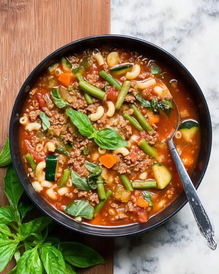 Hamburger Minestrone Soup Recipe