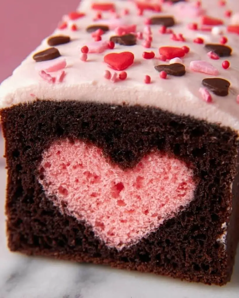 Chocolate Covered Strawberry Heart Cake Recipe