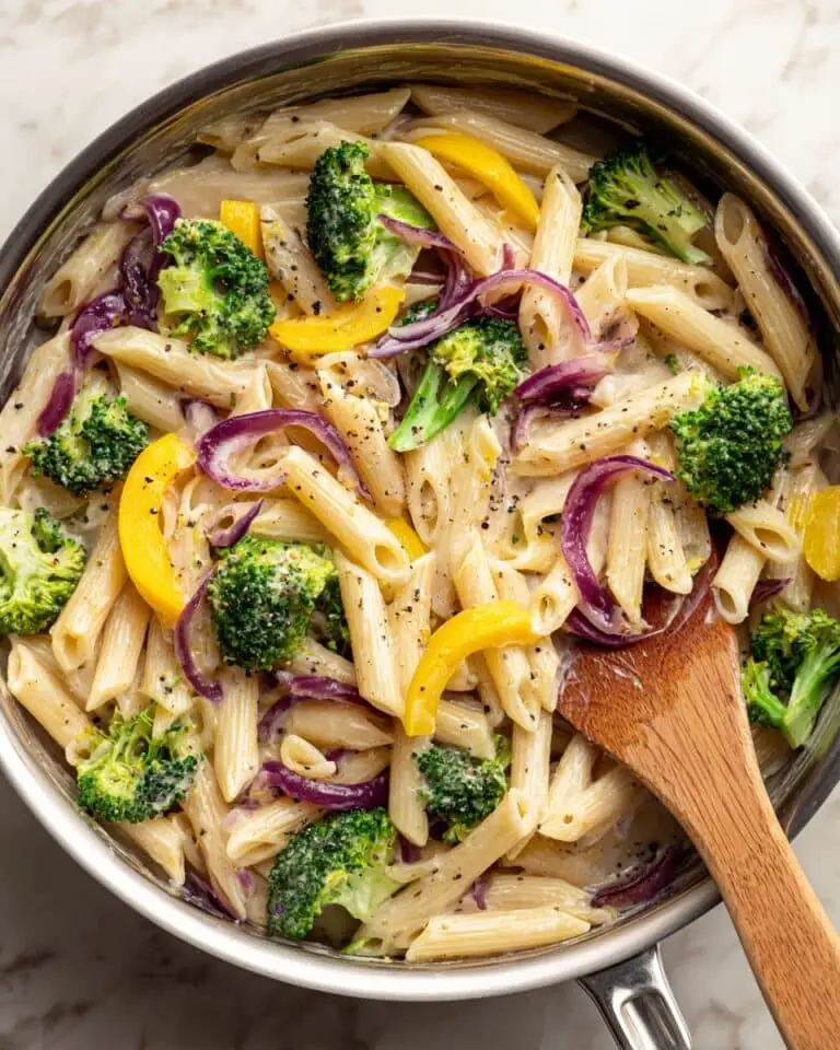 Creamy Roasted Summer Squash and Broccoli Pasta Recipe