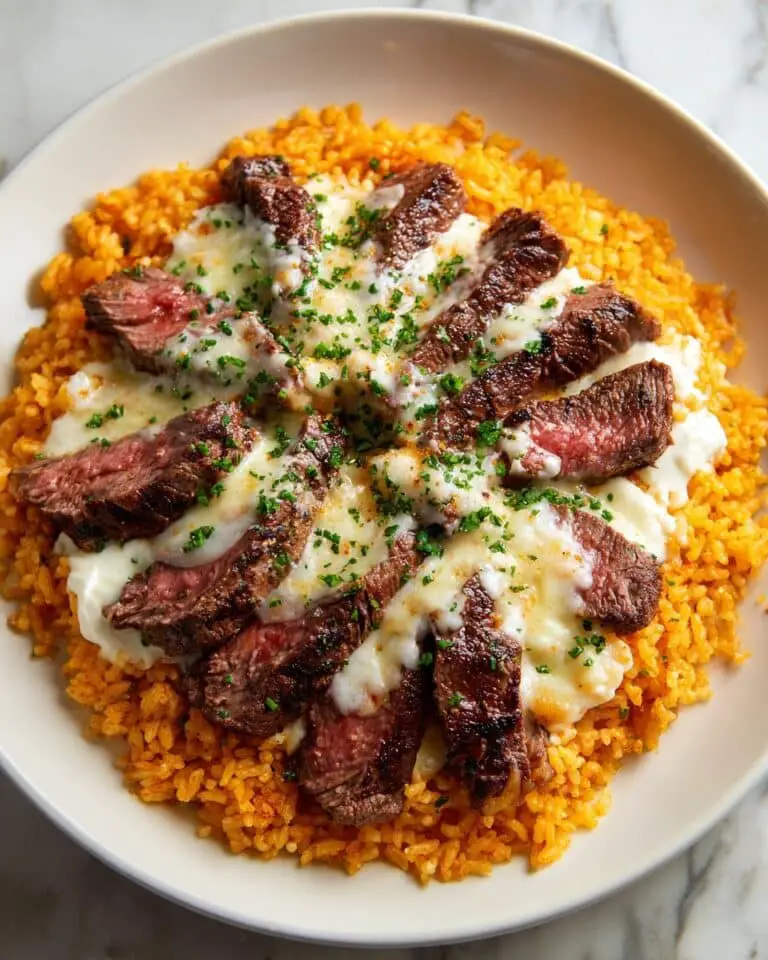 Steak Queso Rice Bowl Recipe