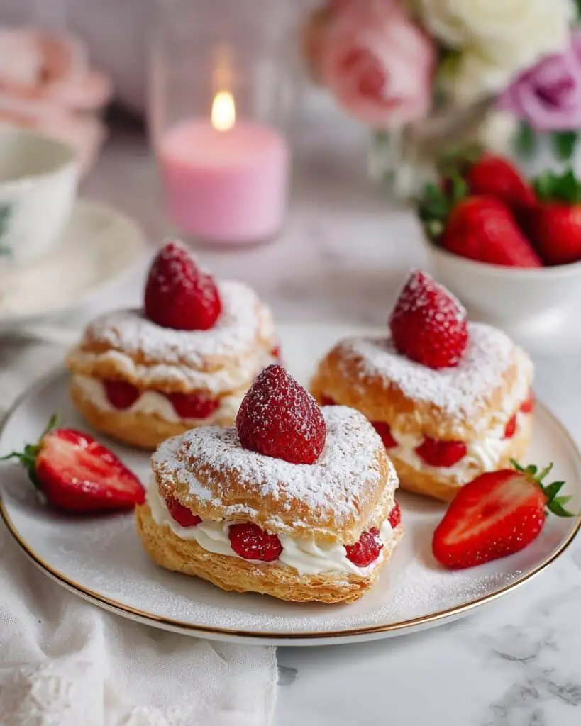 Strawberry Puff Pastry Danishes Recipe
