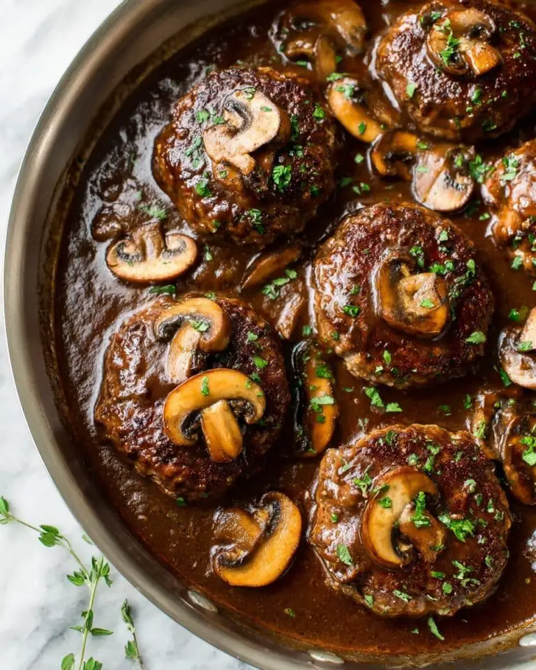 Creamy Salisbury Steak with Mushroom Gravy Recipe