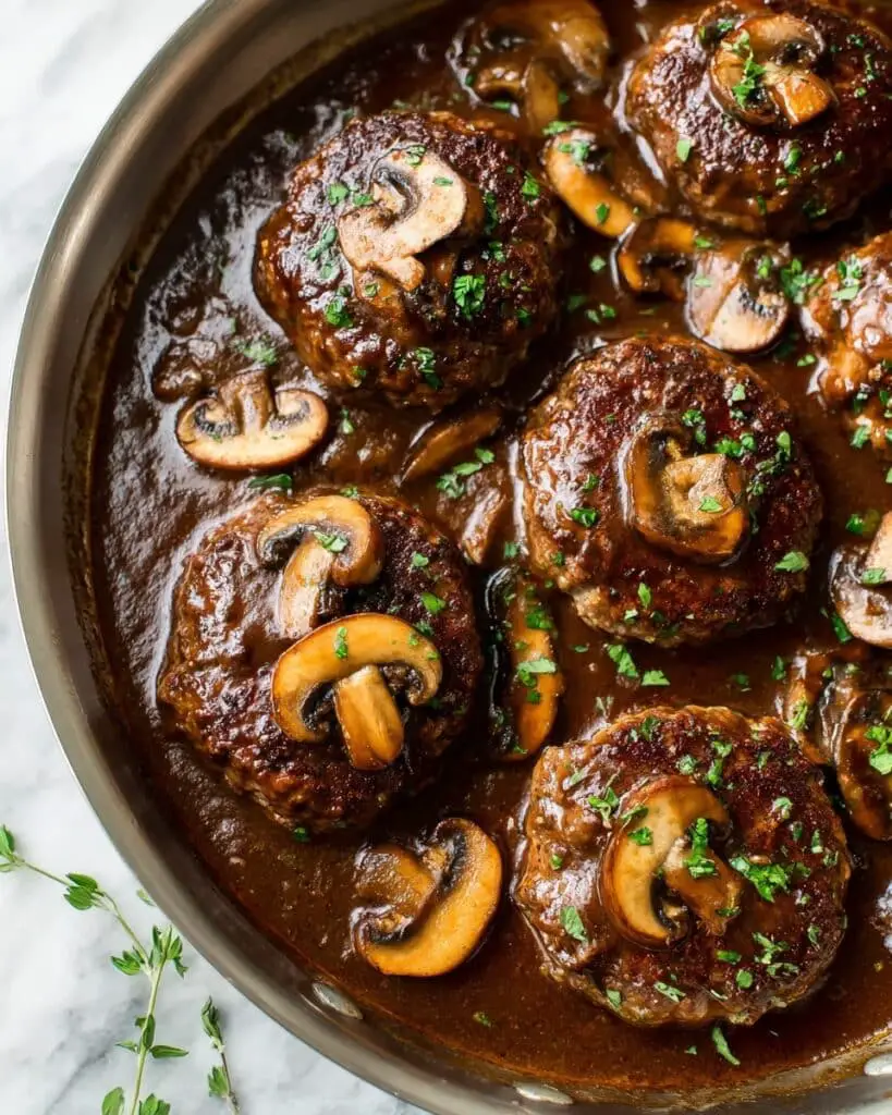 Creamy Salisbury Steak with Mushroom Gravy Recipe