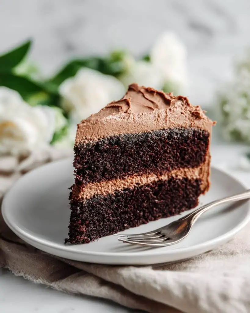 Vegan Chocolate Layer Cake with Rich Vegan Buttercream Frosting Recipe