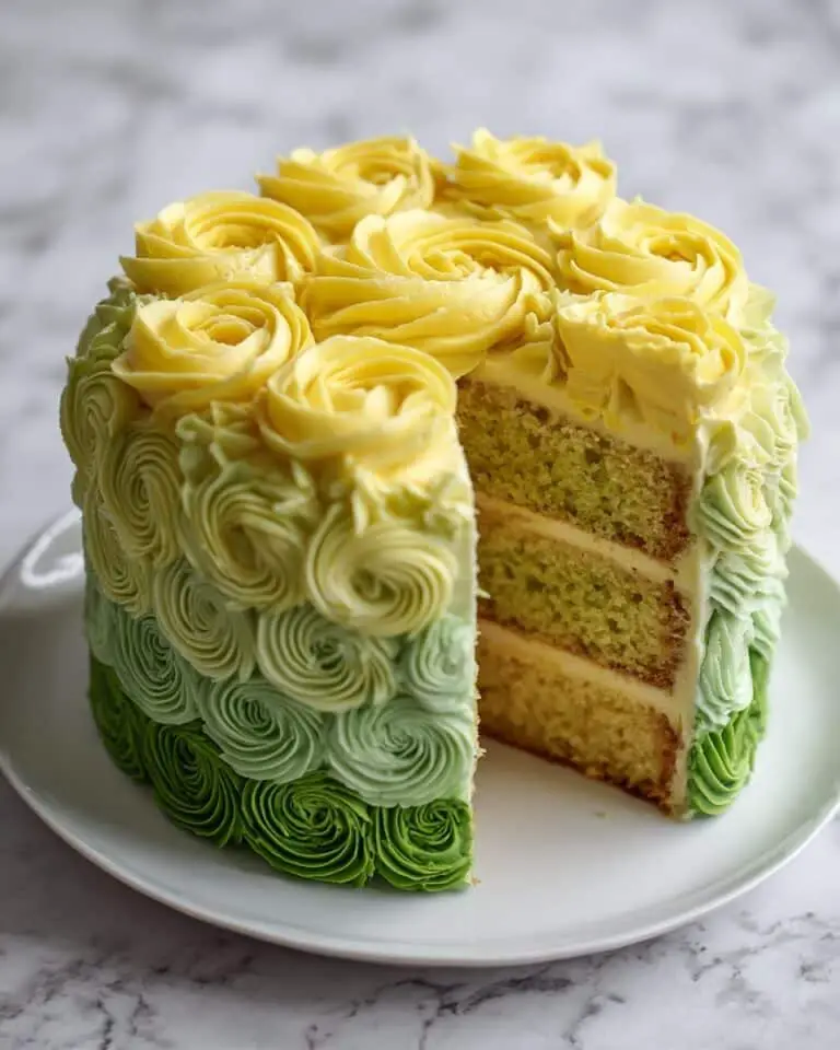 Vegan Pistachio Ombre Cake Recipe