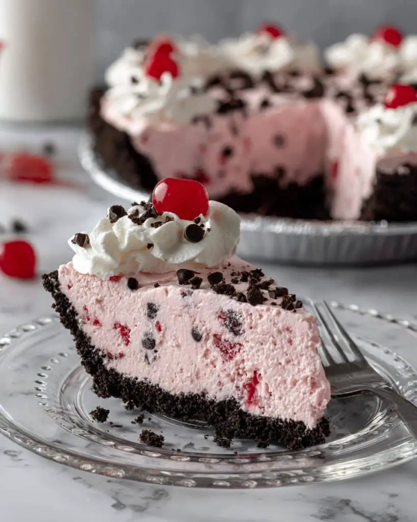 Chocolate Cherry Pie with Cream Cheese and Mini Chocolate Chips Recipe