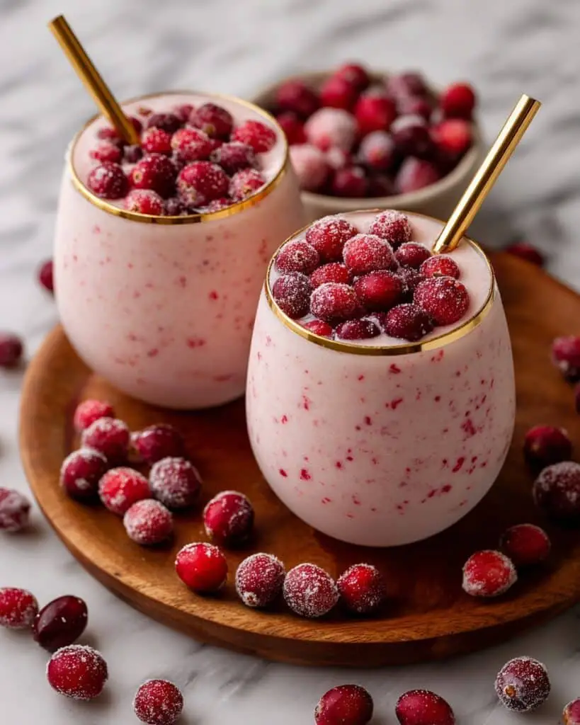 Cranberry Banana Smoothie with Spices and Greek Yogurt Recipe