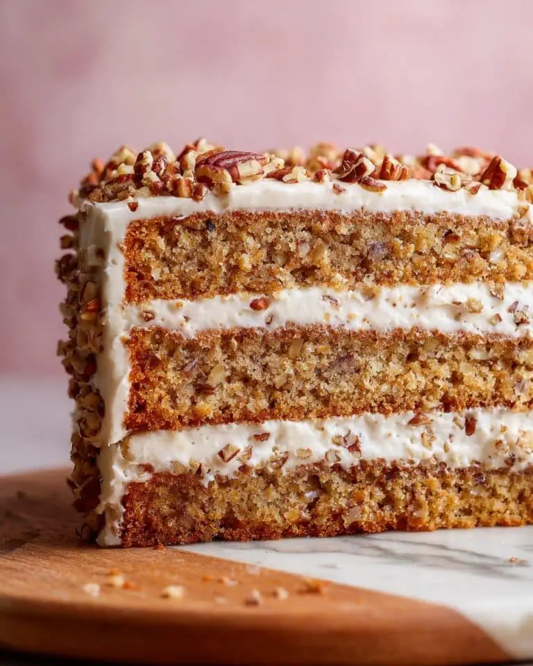 A Very Big Pumpkin Layer Cake with Toffee Pecans and Cream Cheese Frosting Recipe