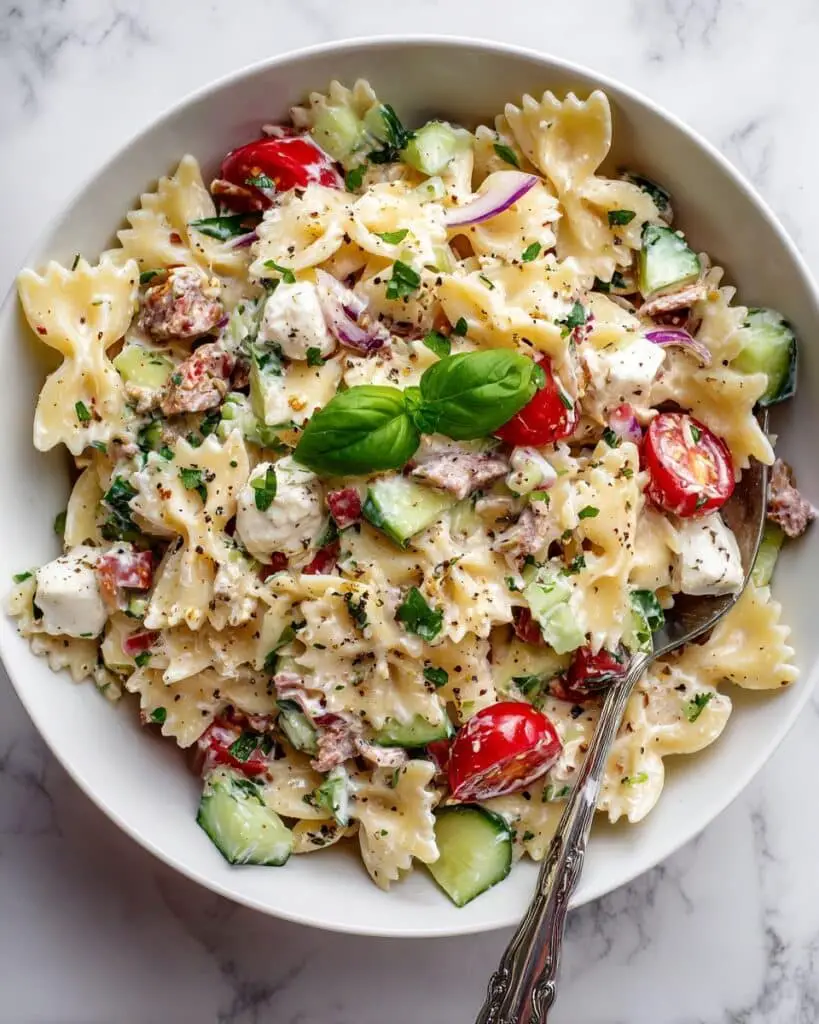 Easy Italian Bow Tie Pasta Salad Recipe