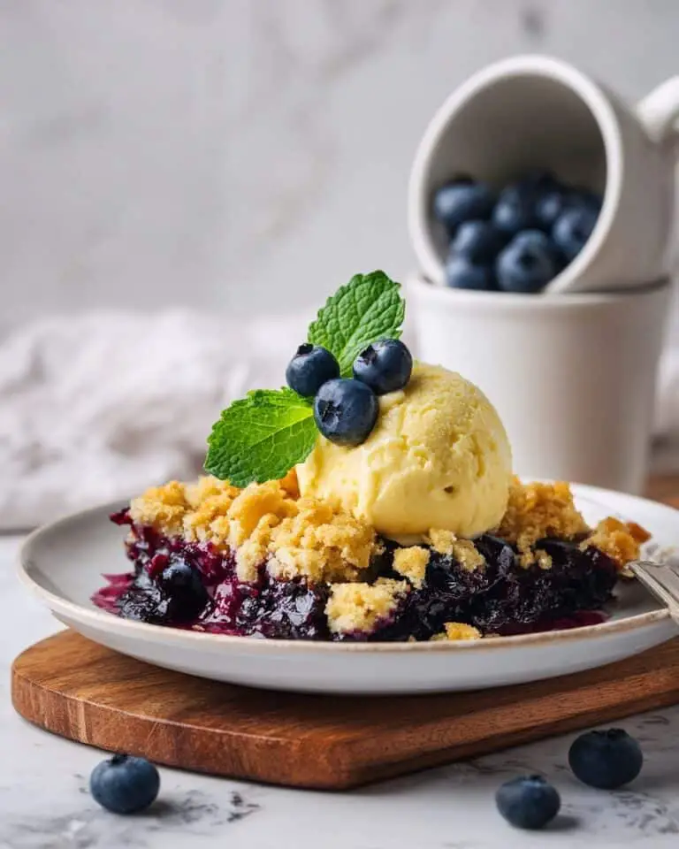 4 Ingredient Blueberry Cobbler Recipe