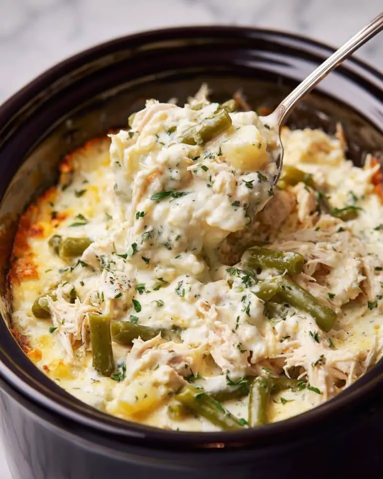 6-Ingredient Slow Cooker Chicken and Stuffing Recipe