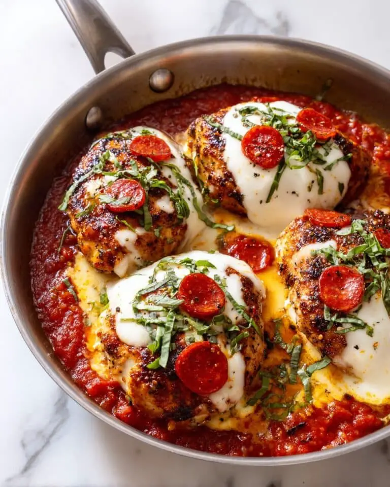 Pepperoni Pizza Chicken Skillet Recipe