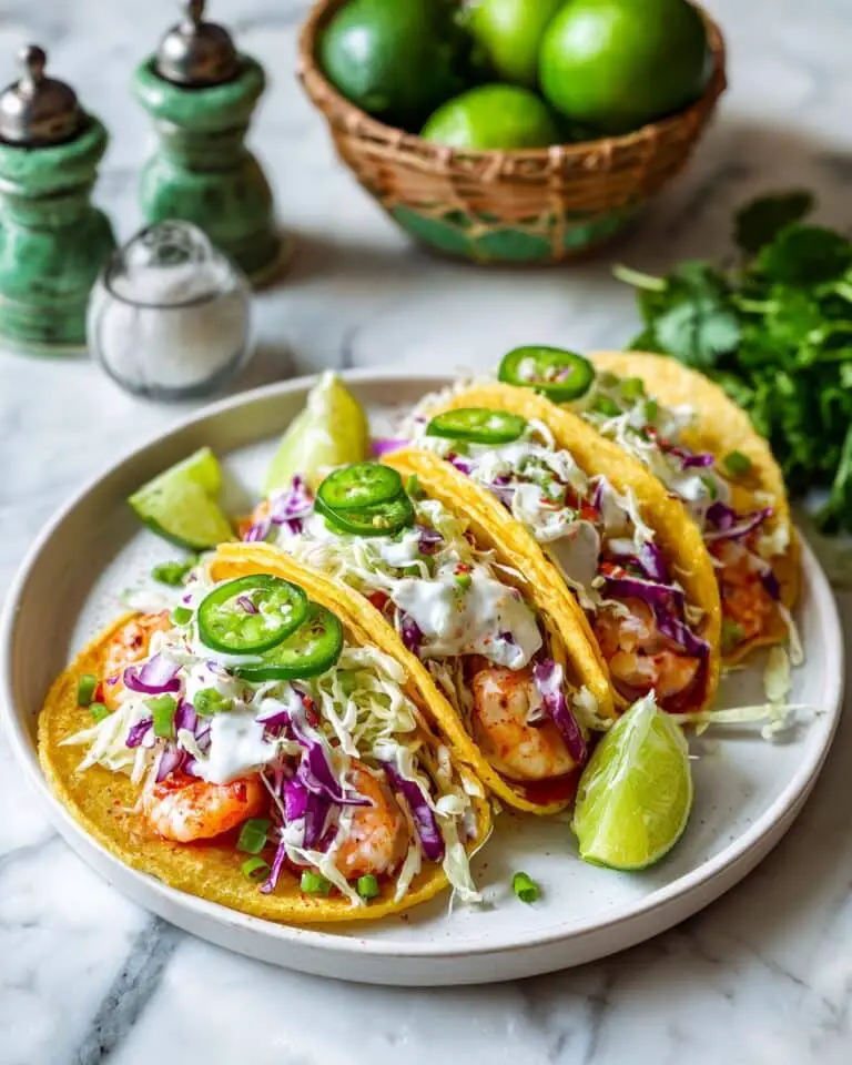 Baja Shrimp Tacos with Cabbage Slaw Recipe