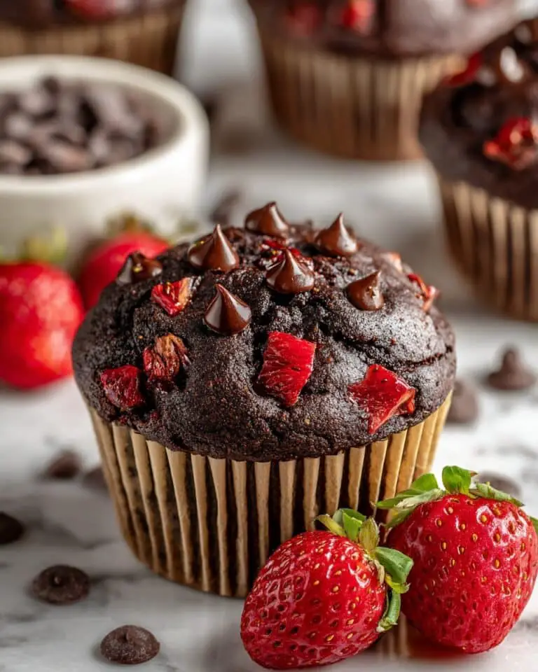 Double Chocolate Strawberry Muffins Recipe