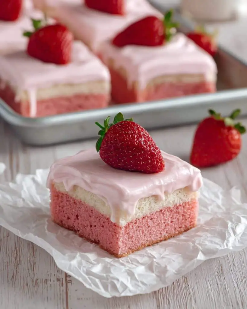 Strawberry White Chocolate Brownies with Strawberry Ganache Recipe