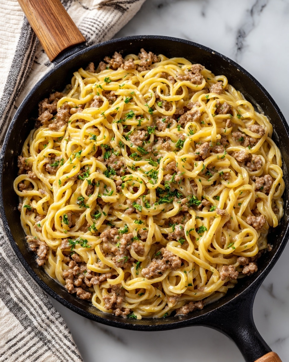 Garlic Butter Beef Pasta Recipe