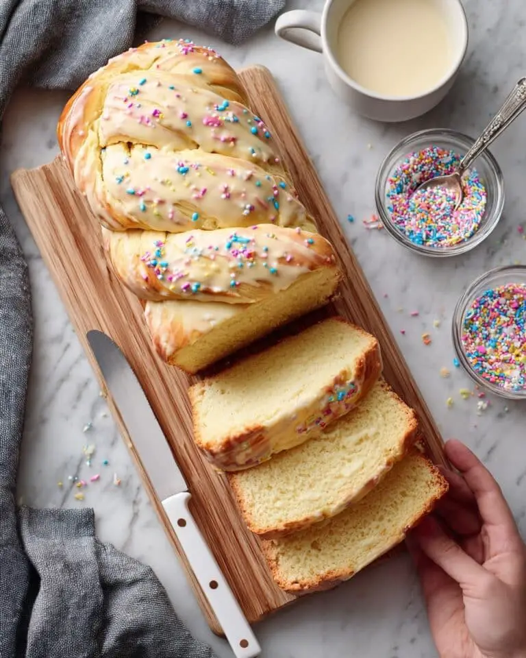 Ricotta Braid Bread with Almond Glaze Recipe