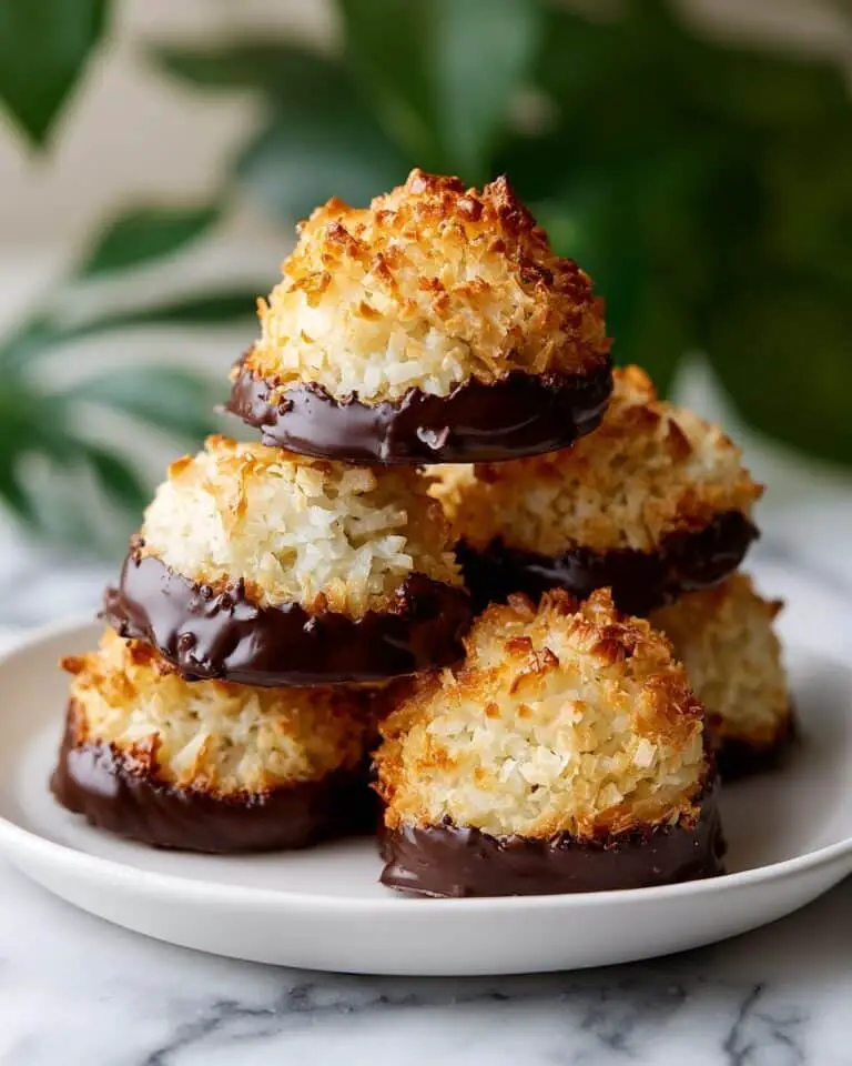 Chocolate Dipped Coconut Macaroons Recipe