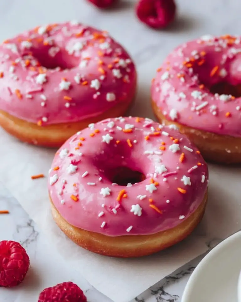 Baked Vanilla and Raspberry Doughnuts Recipe