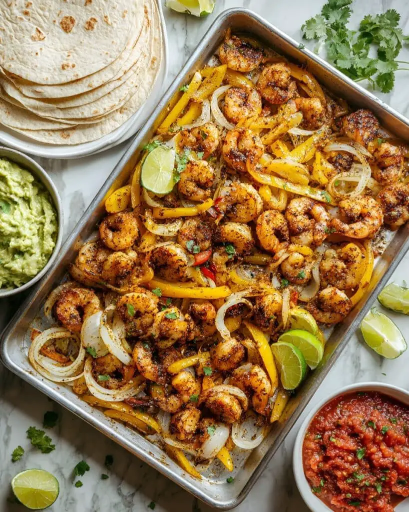 Sheet Pan Shrimp Fajitas Recipe