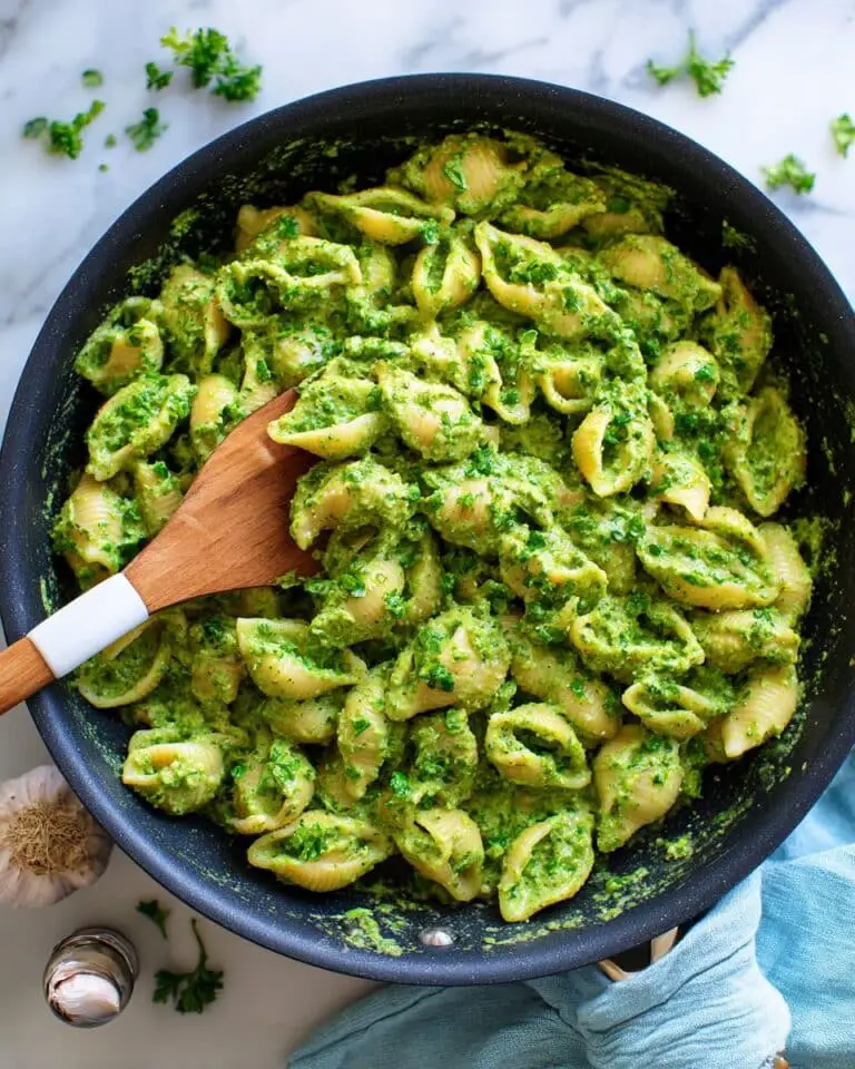 Smashed Broccoli Pasta (Healthy Mediterranean Recipe) Recipe