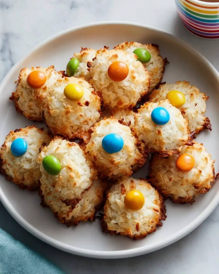 Flourless Coconut M&M’s Macaroons Recipe