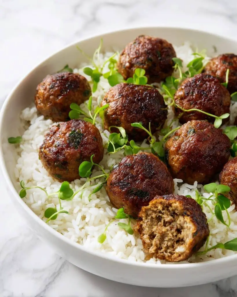 Juicy Pan-Fried Ground Beef and Lamb Meatballs Recipe