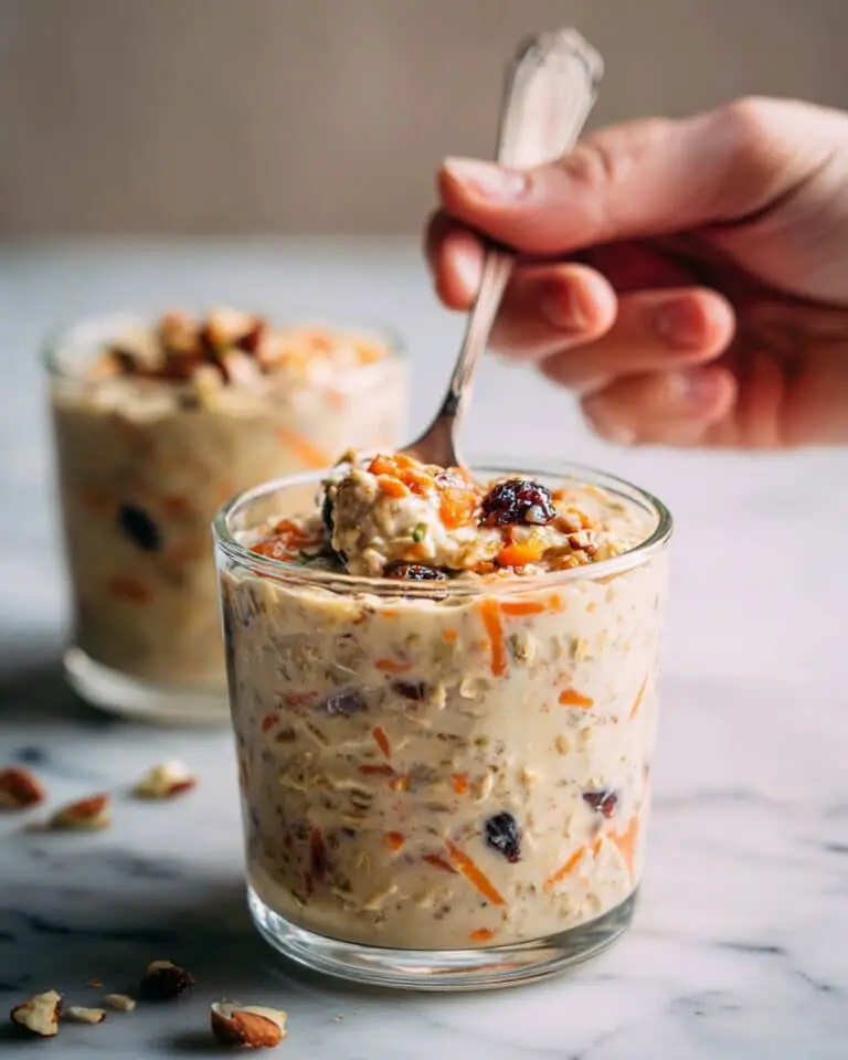 Creamy Carrot Cake Overnight Oats Recipe