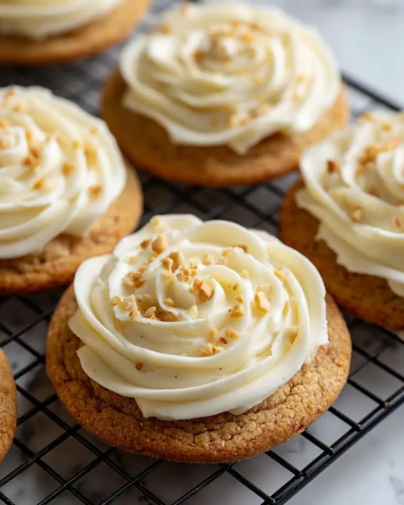 Carrot Cake Cookies with Browned Butter Cream Cheese Frosting Recipe