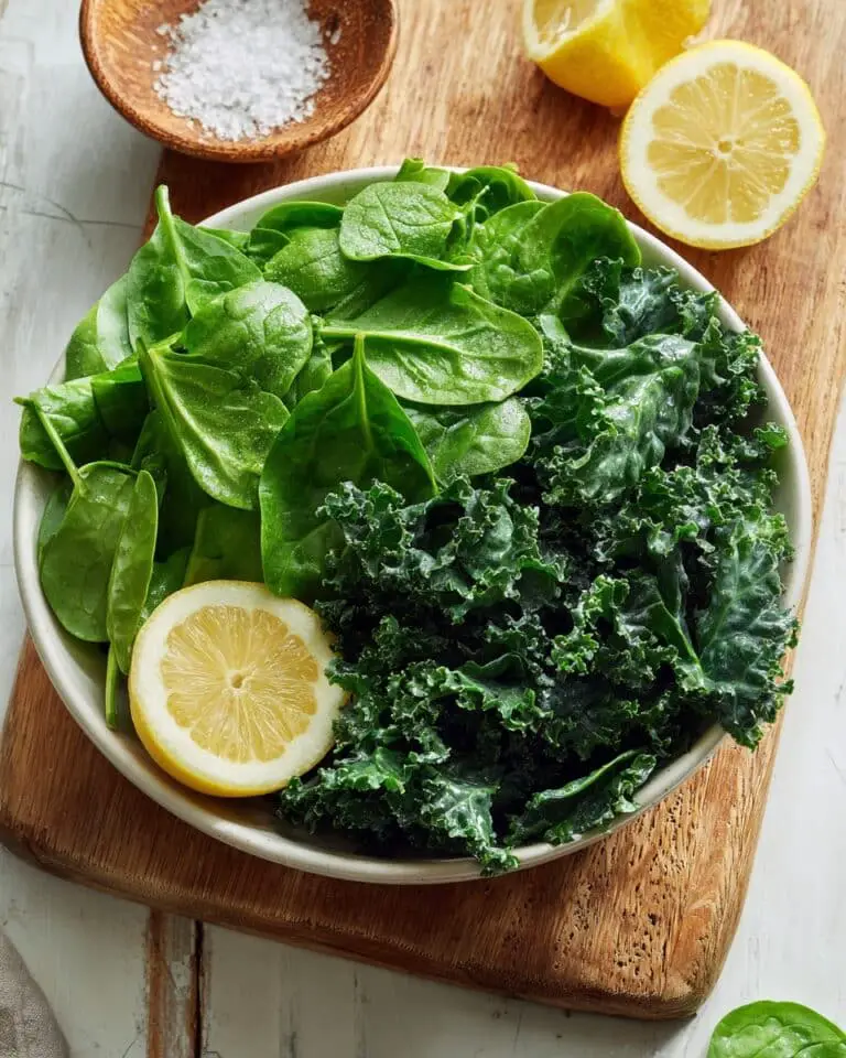 Lemony Kale and Spinach Salad Recipe