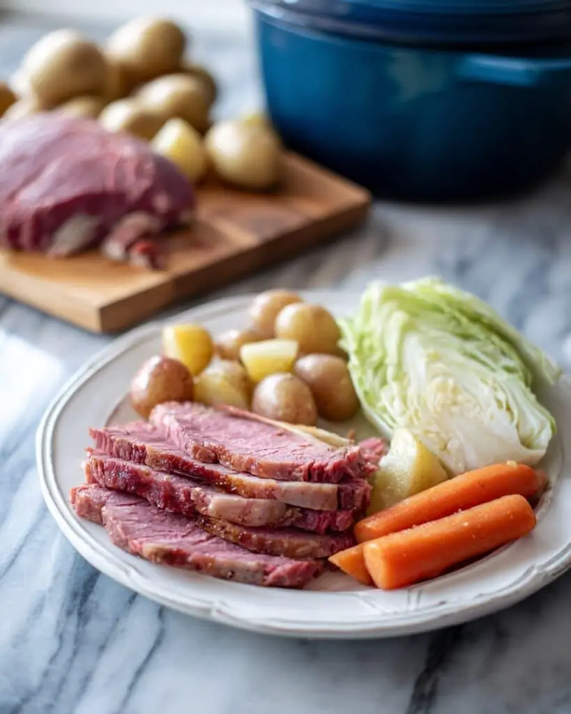 Classic Corned Beef and Cabbage Roast with Vegetables Recipe