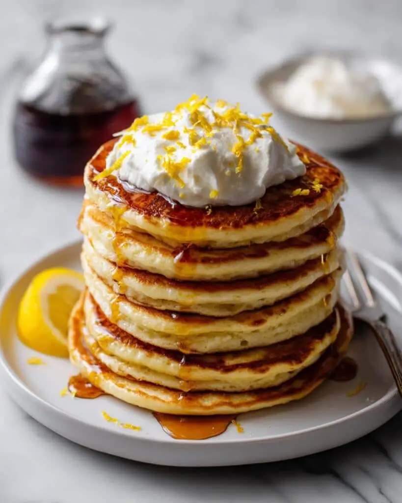 Lemon Ricotta Protein Pancakes Recipe
