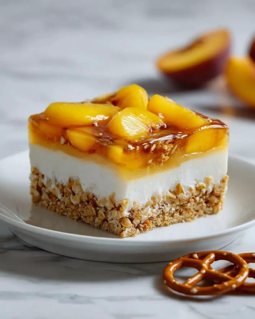 Peach Pretzel Salad Recipe