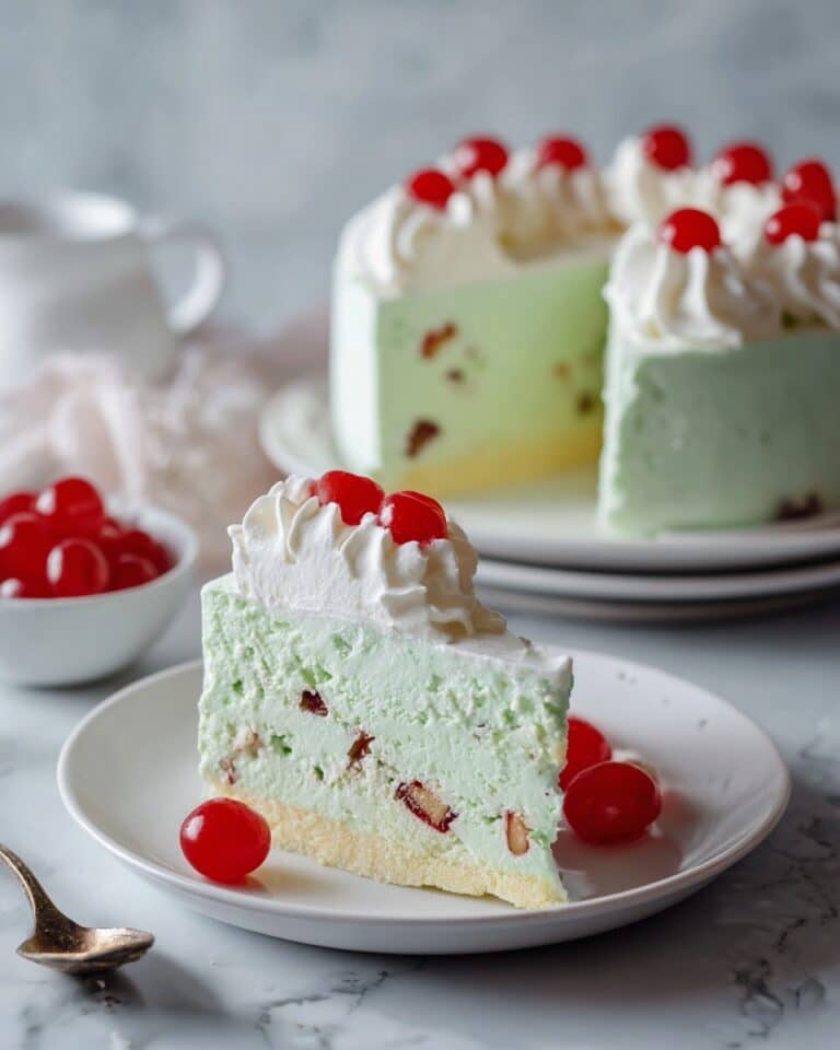 Seafoam Pear Salad with Lime Jello and Whipped Cream Recipe