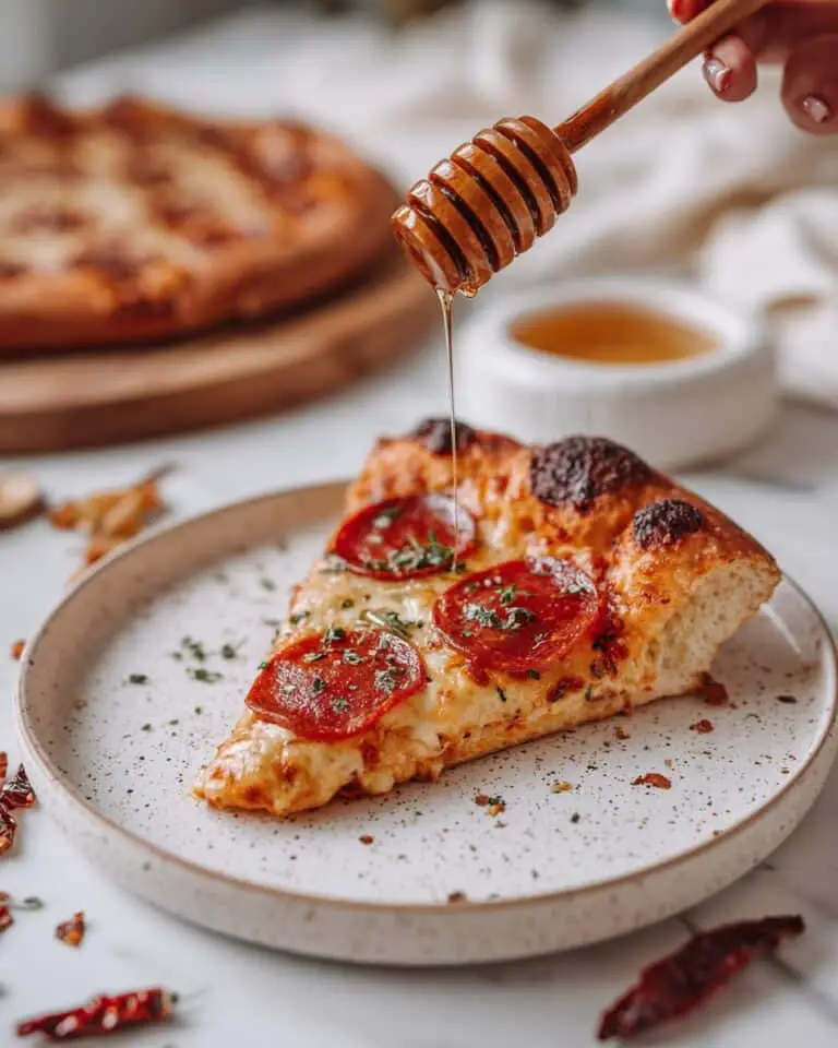 Hot Honey Pepperoni Pizza with Goat Cheese Recipe