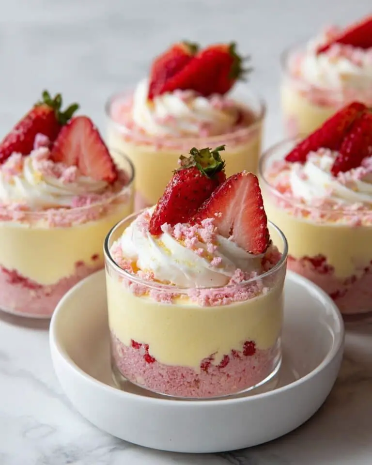 Strawberry Shortcake Pudding Cups Recipe
