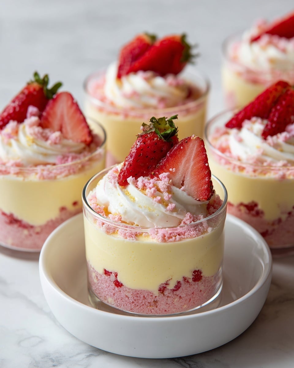 Strawberry Shortcake Pudding Cups Recipe