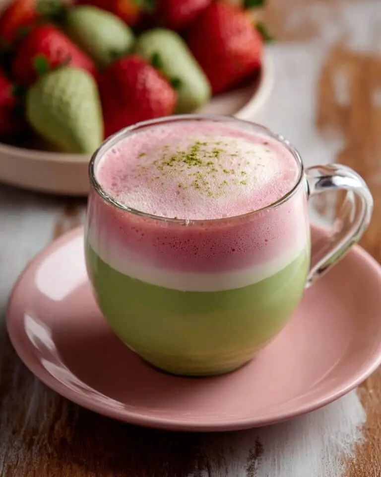 Iced Strawberry Matcha Latte Recipe