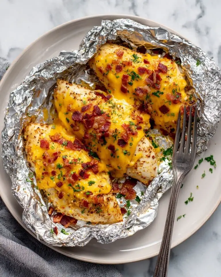 Cheesy Baked Chicken and Potatoes Foil Packets Recipe