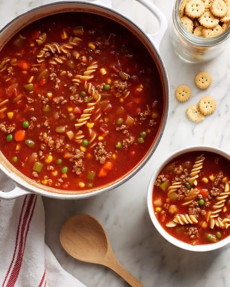 Hamburger Noodle Soup Recipe