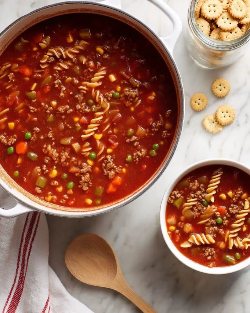 Hamburger Noodle Soup Recipe