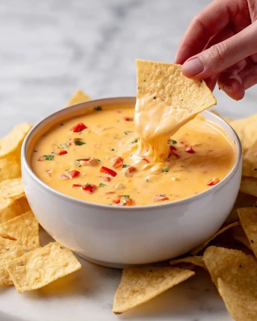Quick and Creamy Velveeta Cheese Dip with Tomatoes and Green Chilies Recipe