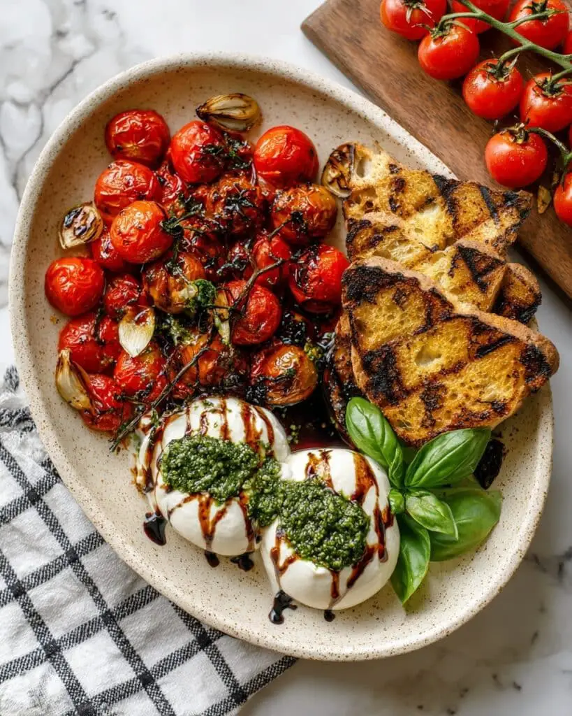 Roasted Cherry Tomatoes with Burrata Recipe