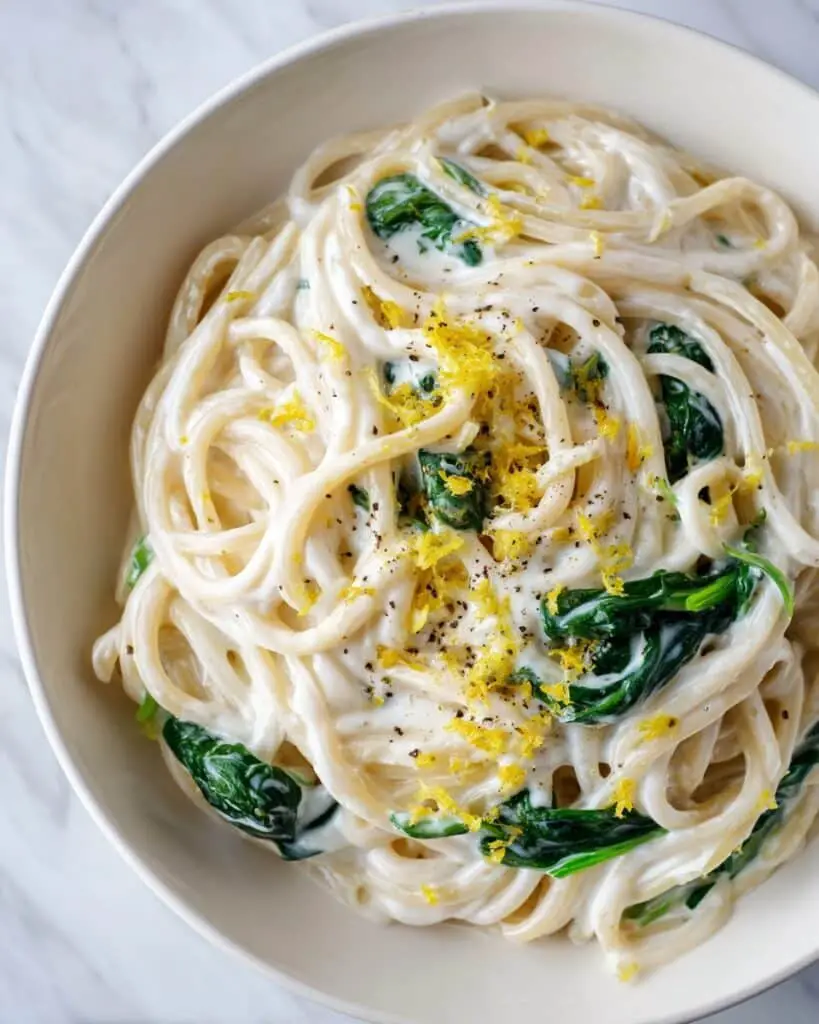 Lemon Ricotta Pasta with Spinach Recipe