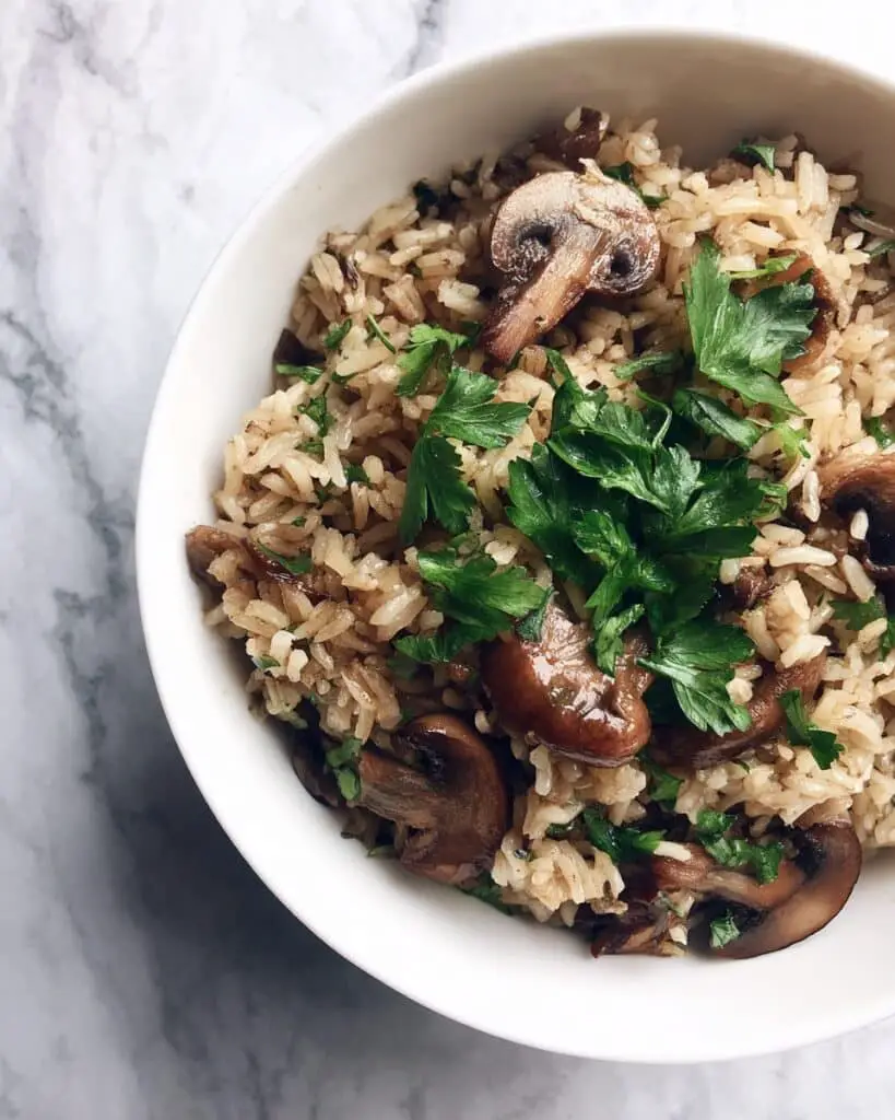 Easy Rice Cooker Mushroom Rice Recipe