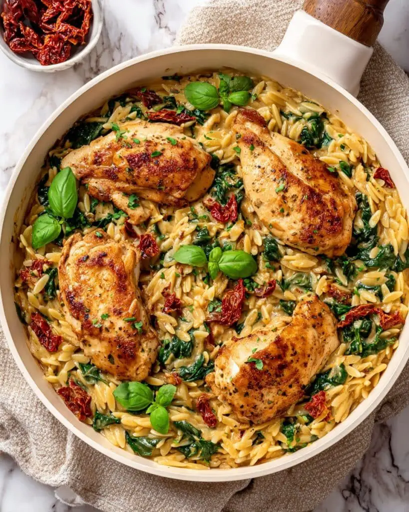 Sun Dried Tomato Chicken Orzo Recipe
