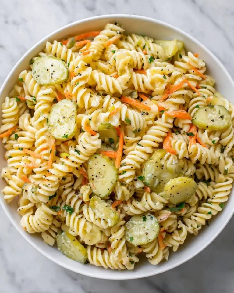 30-Min Dill Pickle Pasta Salad with Crispy Chickpeas Recipe