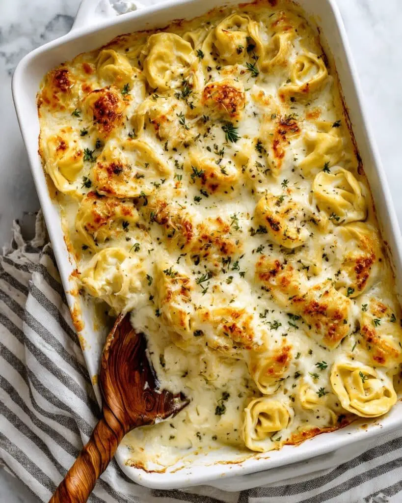 Alfredo Tortellini Bake Recipe