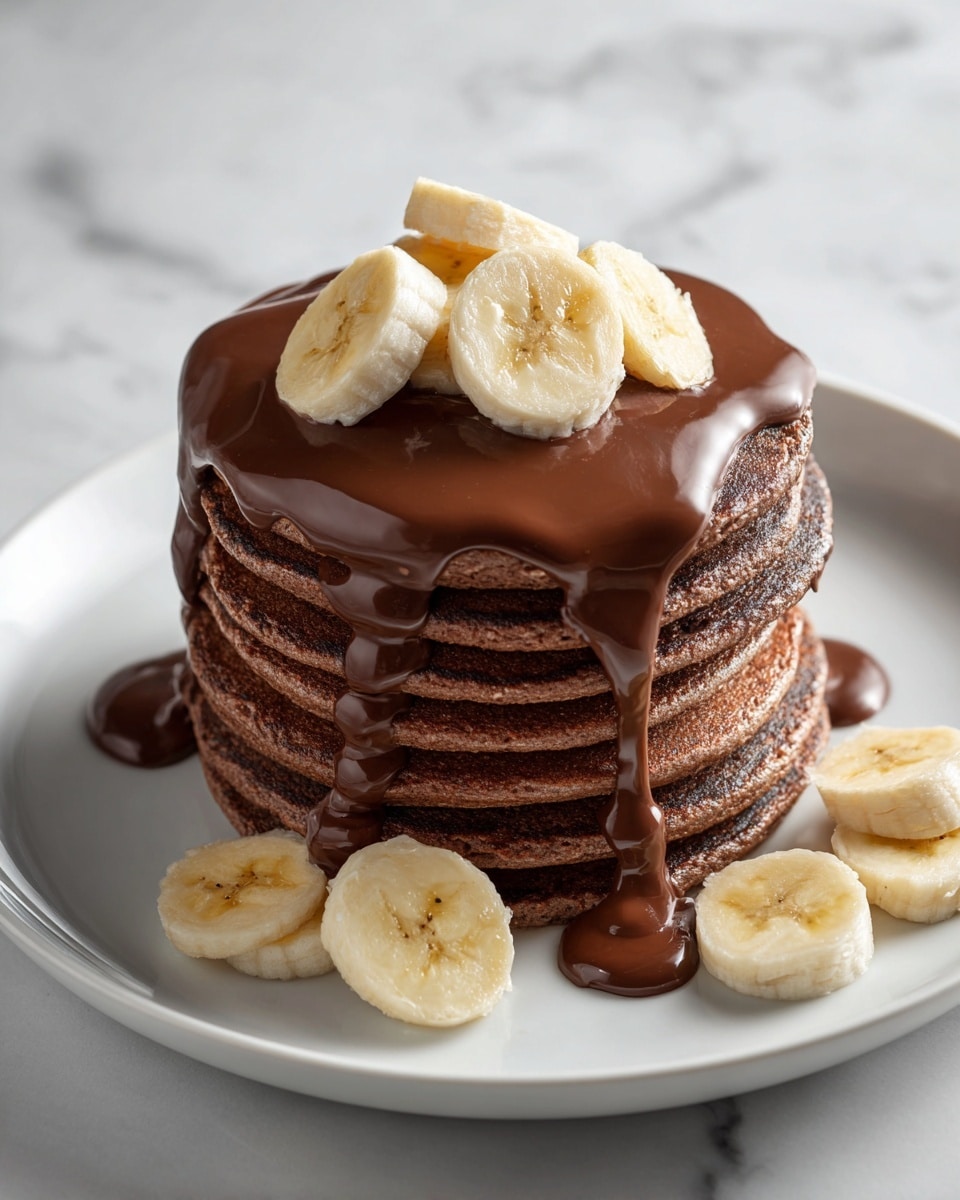 Chocolate Protein Pancakes with Chocolate Melt and Fruit Topping Recipe