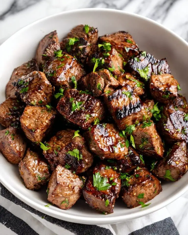 Garlic Butter Steak Bites with Fresh Parsley Recipe